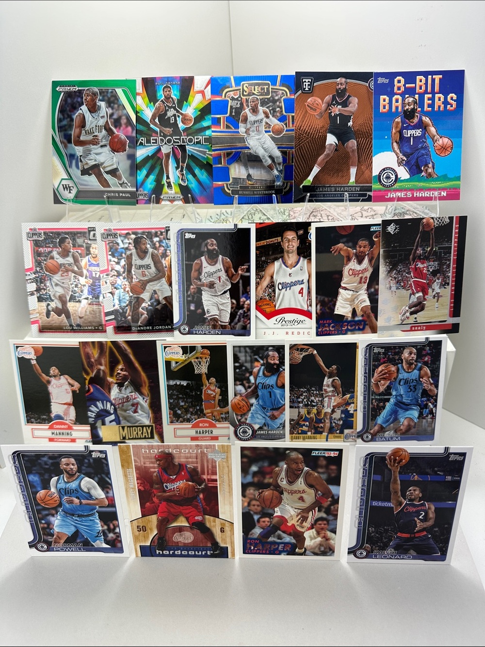 Chris Paul/Russell Westbrook/Kawhi/James Harden/PG13/Harper Clippers lot of 21
